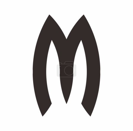 M Modèle de logo de lettre conception d'icône vectorielle
