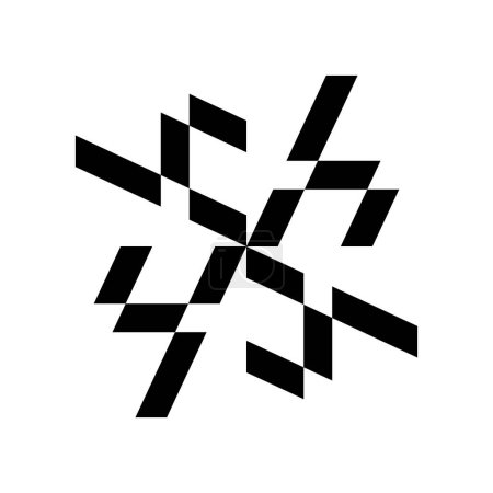 forme géométrique abstraite vectorielle. design triangle noir et blanc