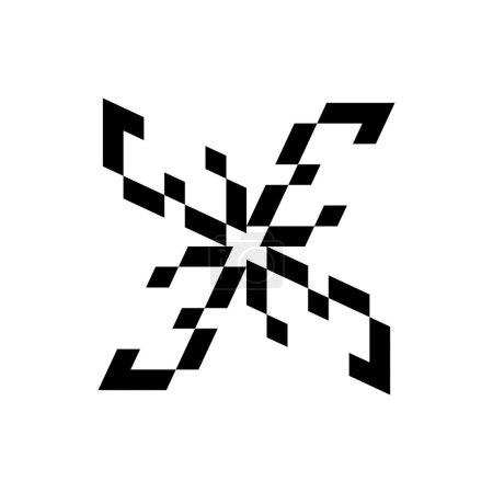 patrón de cruz abstracta. ilustración vectorial