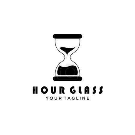 Hourglass logo vector illustration design simple creative symbol icon template design