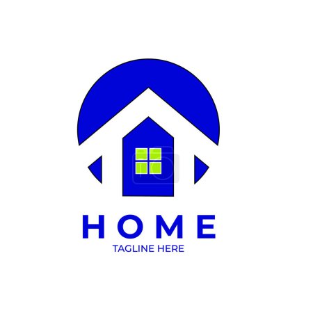 home building logo vintage vector illustration design