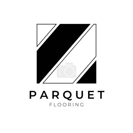 minimalist parquet flooring logo vinyl hardwood granite vintage vector