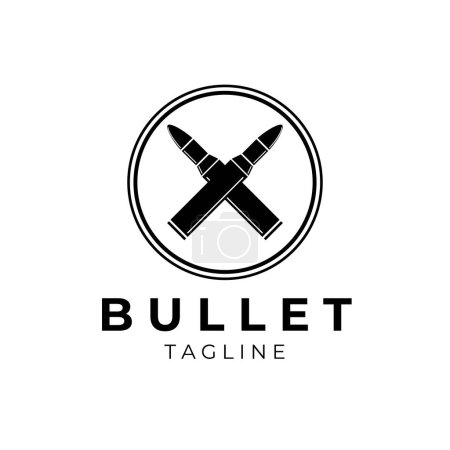 Bullet icon abzeichen logo vintage vektor illustration design