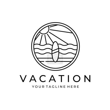 Sommer Reise Urlaub Vektor Logo Konzept Illustration Design