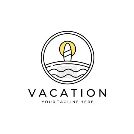 Sommer Reise Urlaub Vektor Logo Konzept Illustration Design