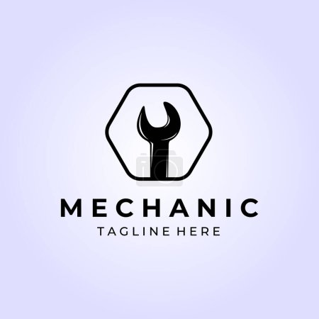 diseño del vector del logotipo del servicio mecánico
