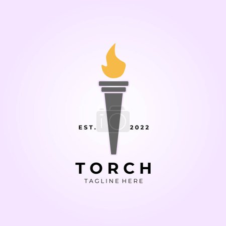 Torche Feu logo vectoriel illustration design créatif