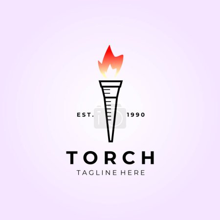 Torch logo template vector illustration design