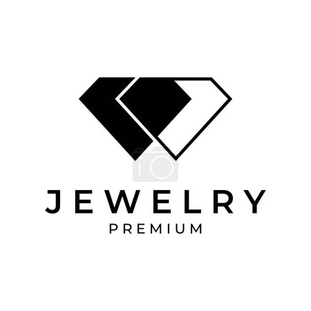 Illustration for Diamond logo jewelry  vector icon illustration design - Royalty Free Image