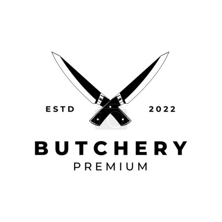 Butcher Logo Template Vector Butcher Knife
