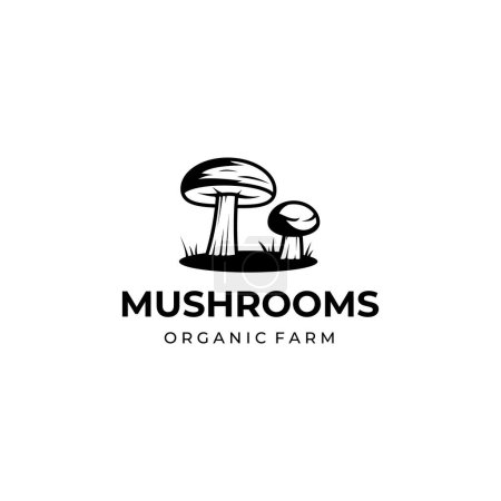 champignon logo symbole illustration modèle de conception