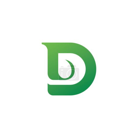 Ilustración de Carta D icono del logotipo de la plantilla de diseño - Imagen libre de derechos