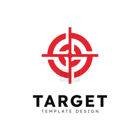 Target logo arrow direction, circle target Vector illustration