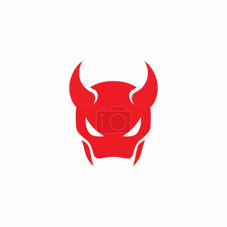 Illustration for Devil logo symbol vector template - Royalty Free Image