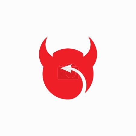 Illustration for Devil logo symbol vector template - Royalty Free Image