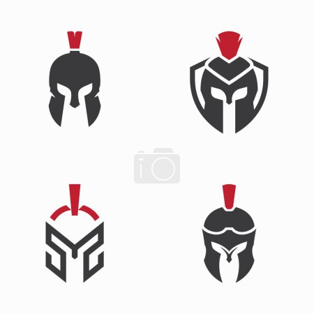 Spartan or gladiator helmet logo vector design