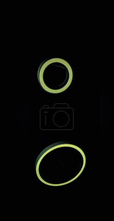 Black background with green circles
