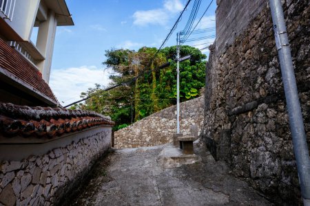 Old cobblestone road in Okinawa