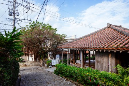 Old cobblestone road in Okinawa