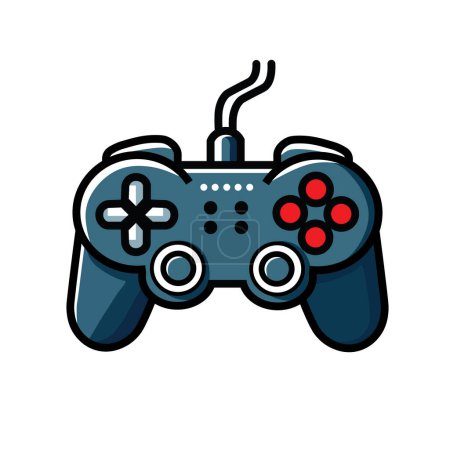 Illustration Vector Graphic Cartoon of a Gaming Controller, Representing Interactive Entertainment and Digital Gaming Experience
