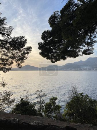 View from Milocer rocks on a Queens Beach in Przno, Montenegro. High quality photo
