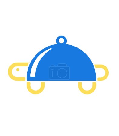 Téléchargez les photos : Une icône de tortue cloche alimentaire - en image libre de droit