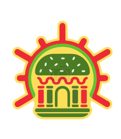 Hamburger Essen Restaurant Vektor-Design