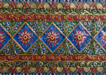 El arte del diseño del patrón tailandés