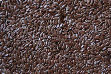 Flax seed Culinary background close-up. Flax seeds. vegetarian cuisine.