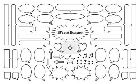 icon set of speech balloons for cartoon and comic books