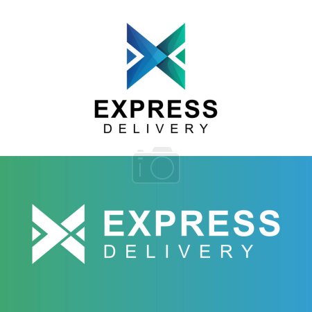 modern logo design of Delivery logistic. letter x with arrow symbol logo concept.