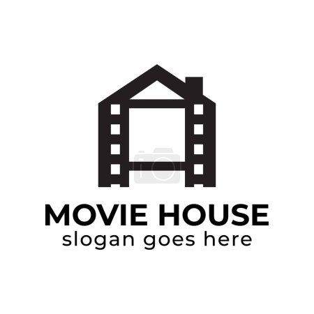 conception de logo de studio de cinéma et de cinéma vidéo Cinéma, modèle de logo vectoriel de production de film