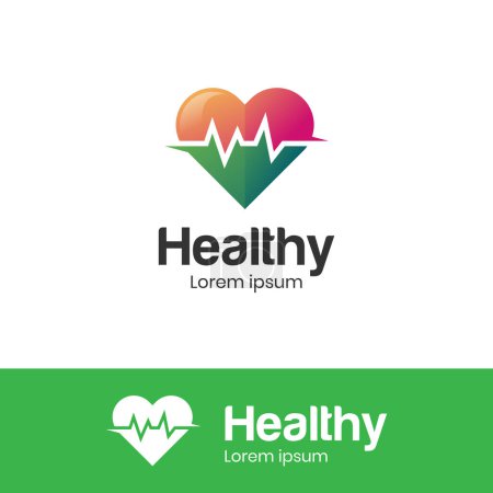 logo médico medicina con frecuencia cardíaca y símbolo de vector icono médico para el diseño de elementos del día de la salud mundial