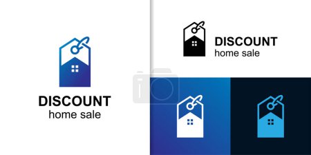 Etikett Preisnachlass Vektor-Symbol für Miete kaufen verkaufen Wohnung Immobilien home logo design