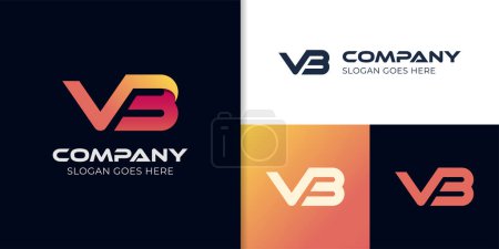 initial letter vb vector logo elements for corporate identity, sports game symbol icon design