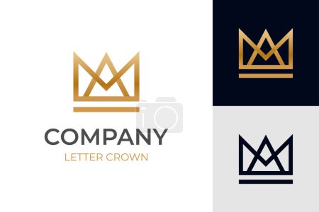 Éléments de symbole vectoriel de conception géométrique de logo de couronne créative avec la lettre MA ou AM pour la conception de logo de marque royale