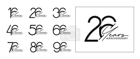 Téléchargez les photos : Ensemble de couleur noire premium anniversaire sur fond blanc pour une célébration spéciale - en image libre de droit