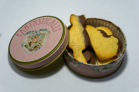 photo of cookies in a can