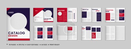 Illustration for Product catalog design or catalogue template design - Royalty Free Image