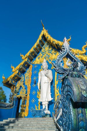 Photo for Beautiful architecture at Wat Rong Suea Ten or Blue Temple in Chiang Rai, Thailand - Royalty Free Image