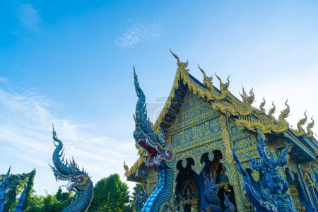 Photo for Beautiful architecture at Wat Rong Suea Ten or Blue Temple in Chiang Rai, Thailand - Royalty Free Image