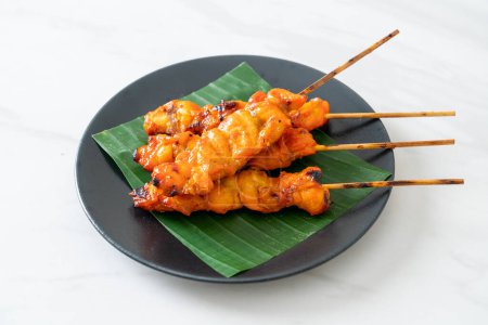 grilled chicken skewer - Asian street food style