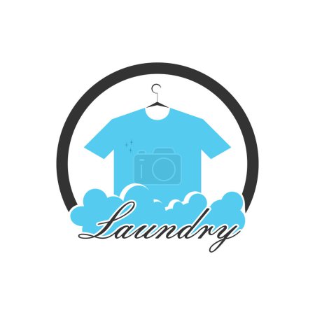 Laundry logo design with premium concept and new idea