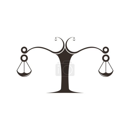 Illustration for Justice logo design with modern concept premium - Royalty Free Image