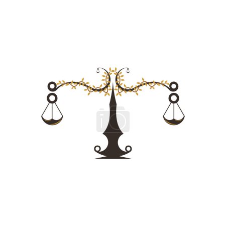 Téléchargez les illustrations : Design de logo Justice avec concept moderne premium - en licence libre de droit