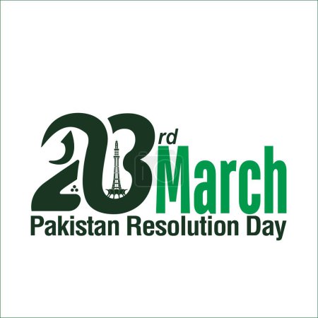 Logo du 23 mars pour la journée du Pakistan 