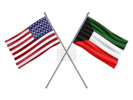 États-Unis et drapeaux mexicains