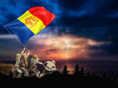 concept of national day with flag of andorra.
