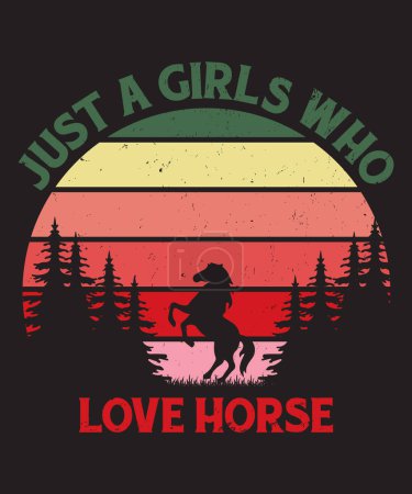 T-Shirt-Design für Pferde