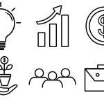 Business Solution Icons. outline icons